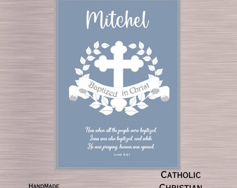 Catholic Baptism Card Christian Baptism Card Girl Baptism Card Baptismal Card Christening - Etsy