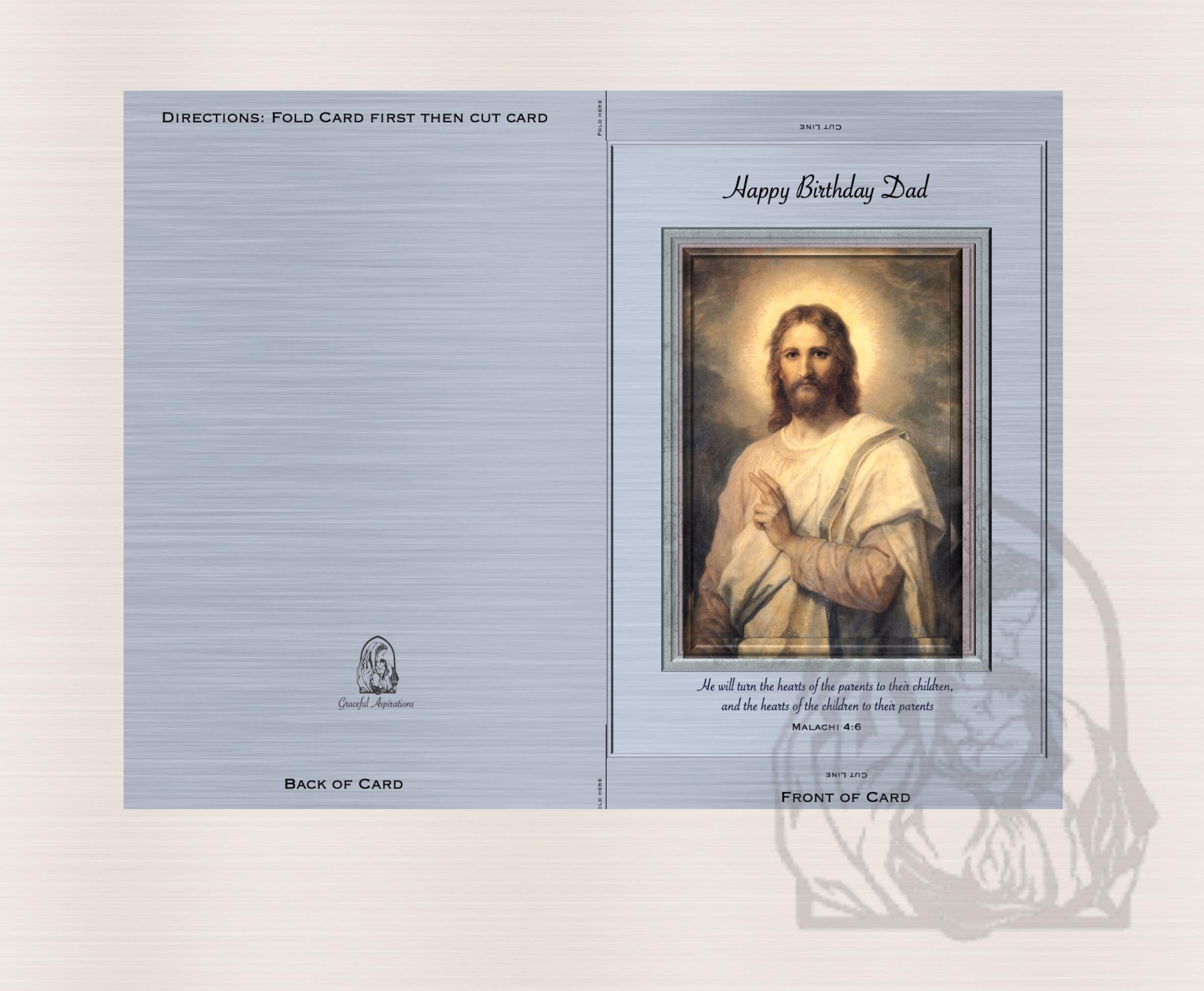 PRINTABLE Instant Download Catholic Dadt Birthday Card Happy - Etsy