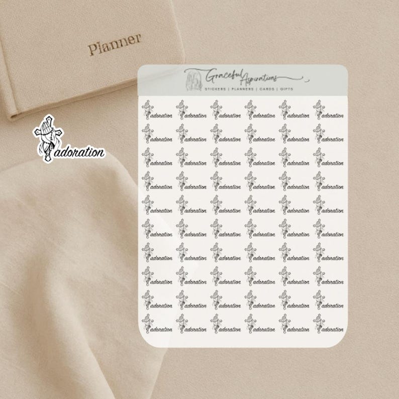 Adoration Sticker | Prayer Sticker | Devotion | Blessed Sacrament - Etsy