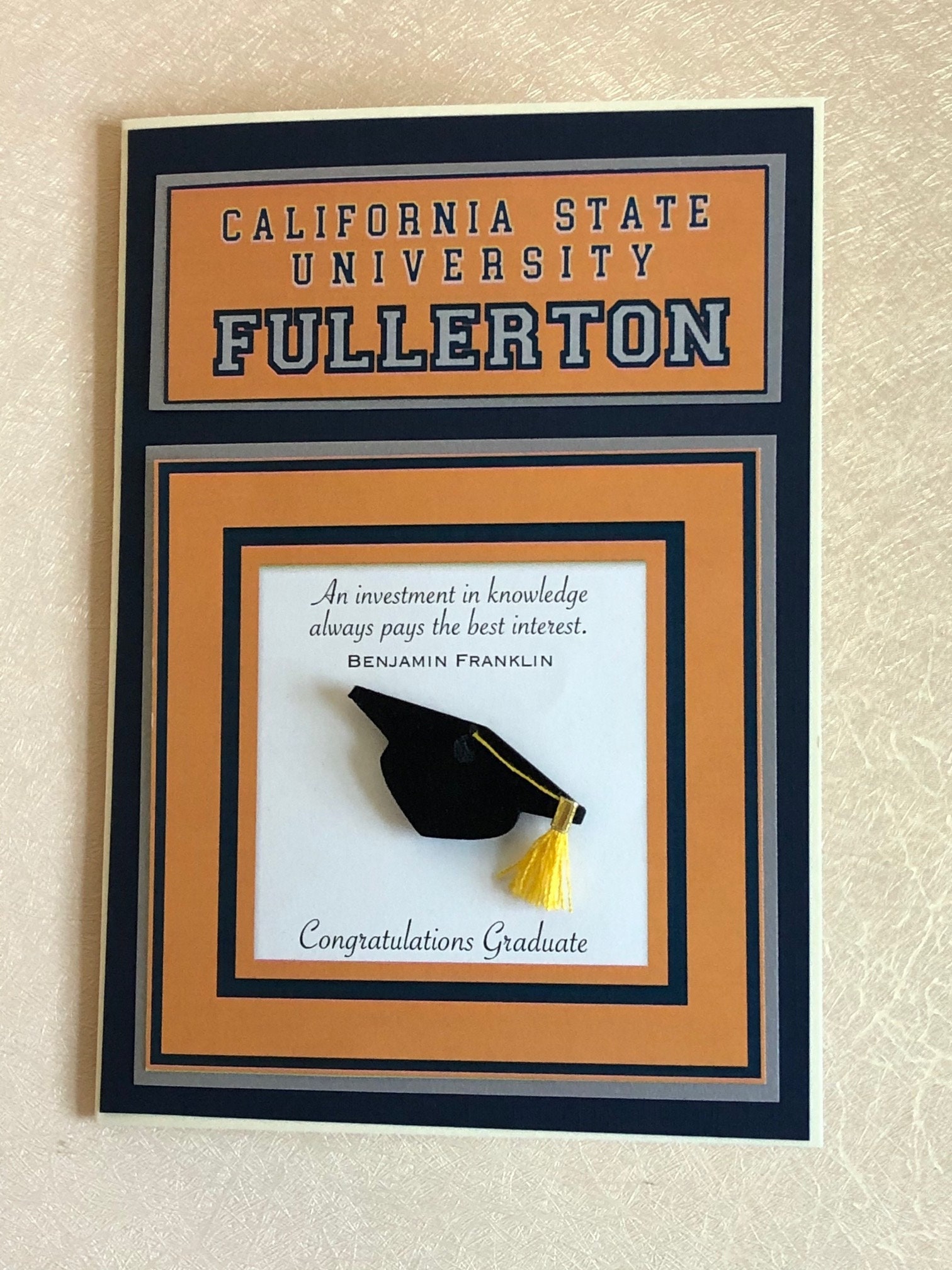CSUF CSUF Graduation Card California State University Etsy
