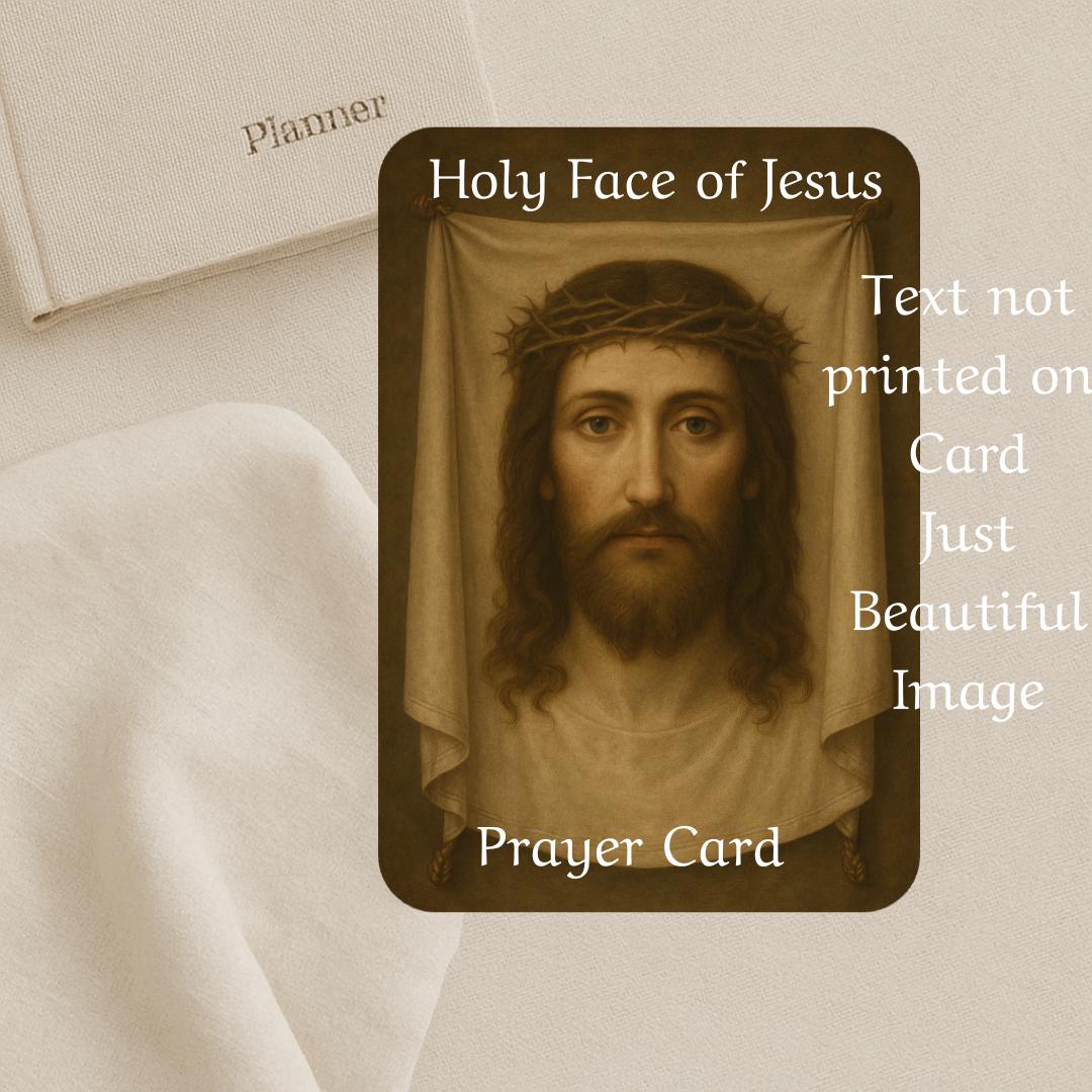 Holy Face of Jesus Prayer Card - Etsy