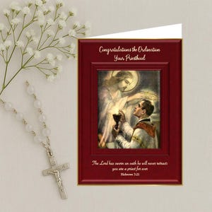 Catholic Priest Ordination | Priest Ordination | Handmade Priest Ordination Card