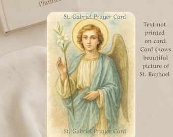St. Gabriel Prayer Card - St. Raphael Image