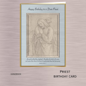 carte d'anniversaire de prêtre catholique | Joyeux anniversaire à un cher prêtre | Prêtre spécial