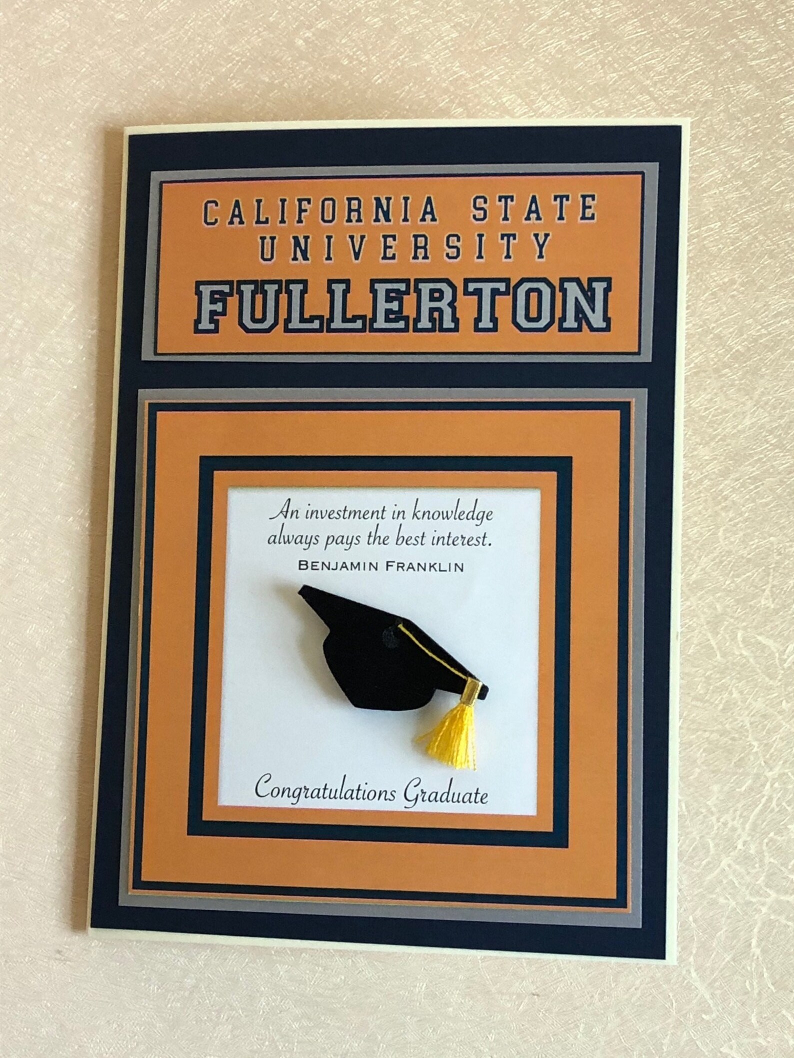 CSUF CSUF Graduation Card California State University | Etsy