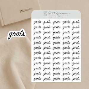 Pegatinas de objetivos - Para Erin Condren, Happy Planner y todos los planificadores