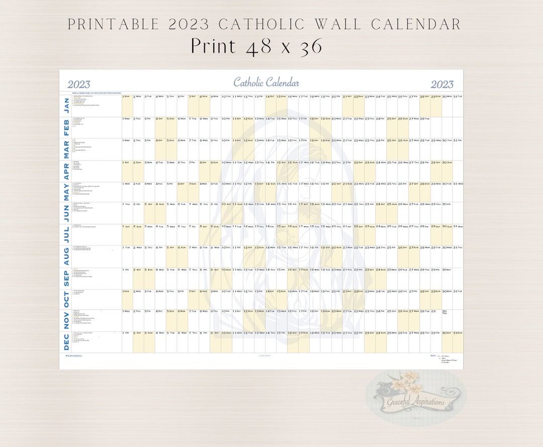 DOWNLOAD 2023 Catholic Wall Calendar January 1, 2023 December 31, 2023