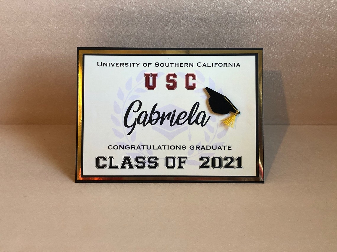 USC Graduation Card USC Graduation Card College Grad Class Etsy