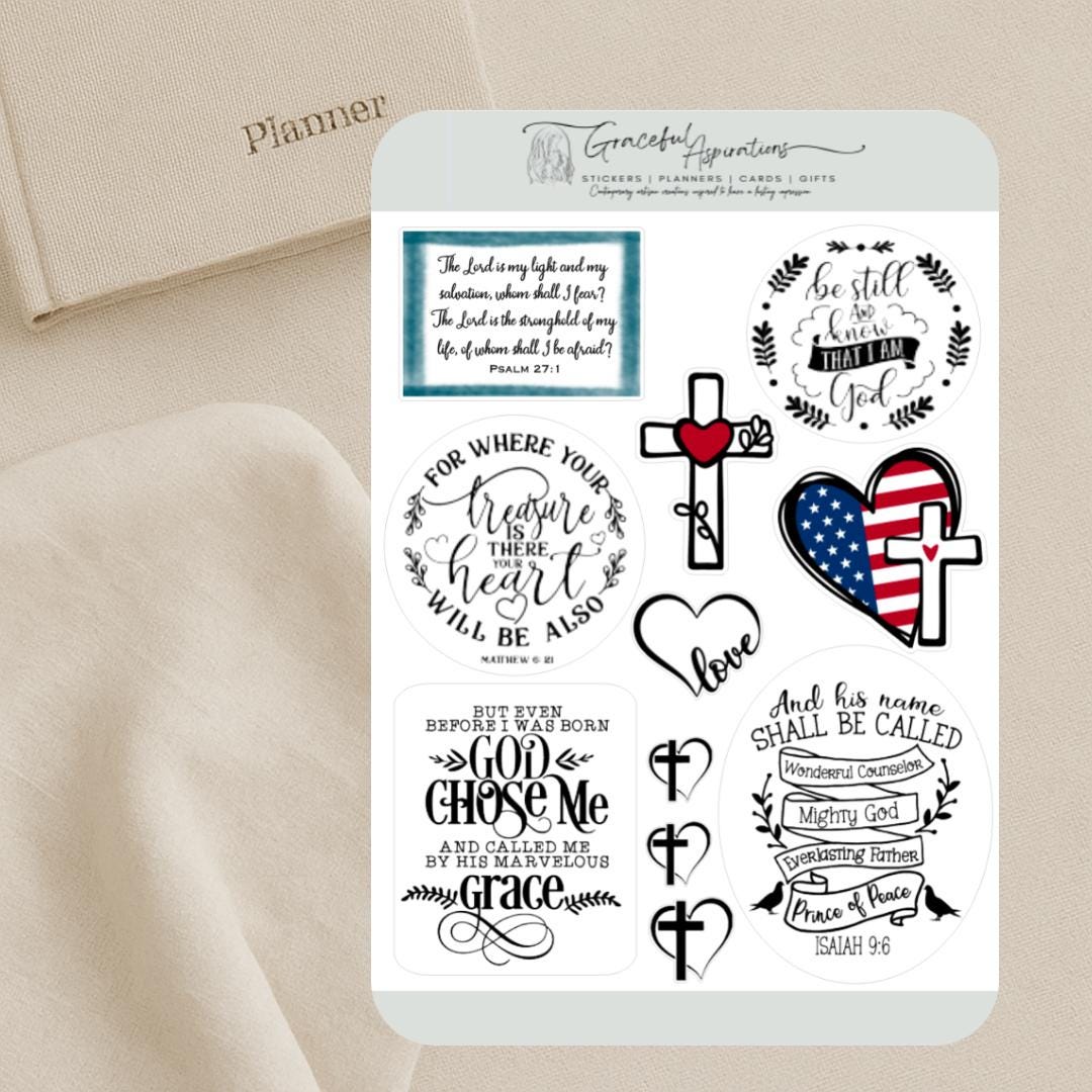 Bible Verse Sticker: Christian Scripture Decal for Laptop, Journal - Etsy