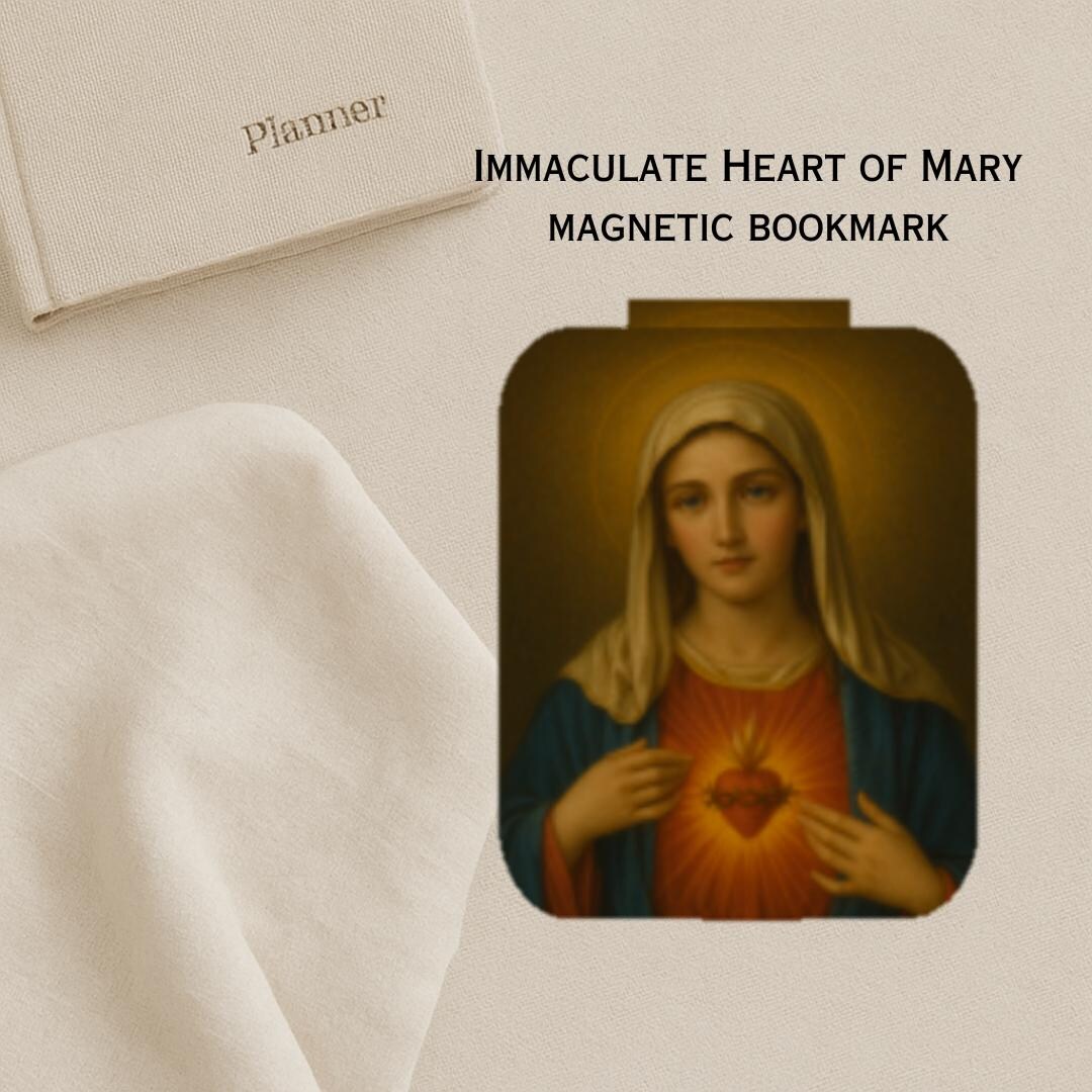 Immaculate Heart of Mary Magnetic Bookmark | Catholic Gift | 2 X 2.25 ...