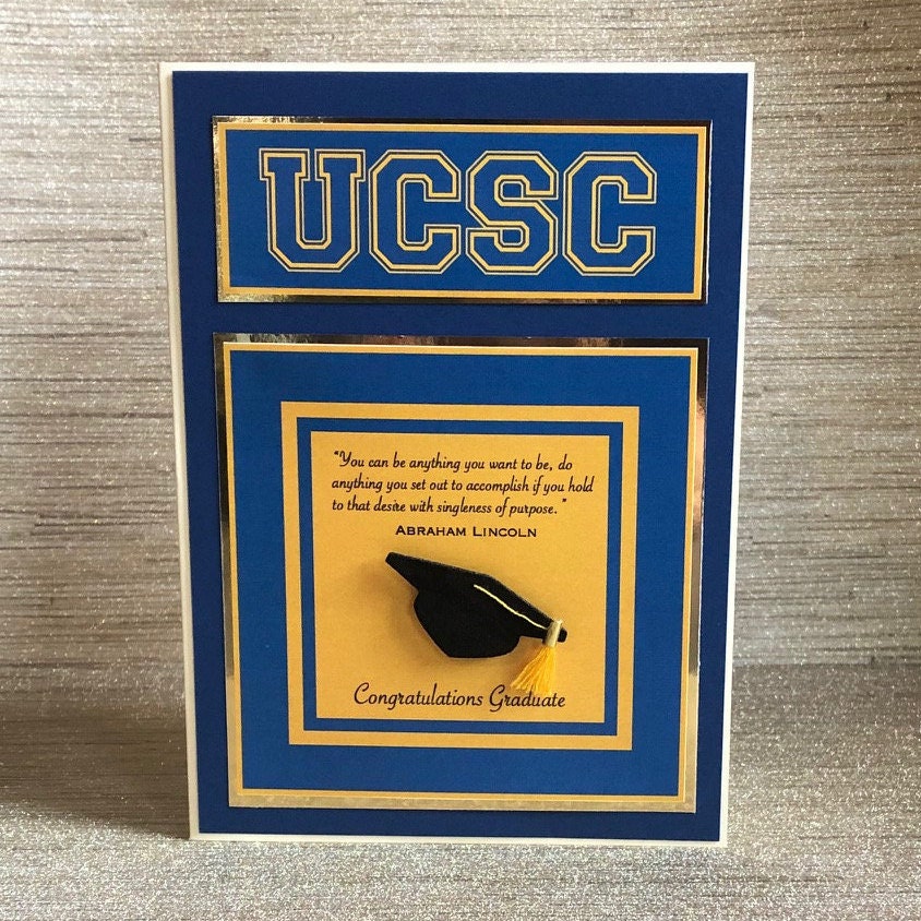 UCSC UCSC Graduation Card UC Santa Cruz Classe de 2020 Etsy