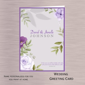 PERSONALIZED WEDDING CARD | Catholic Wedding Card | Scripture Wedding Card