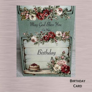 Tarjeta de cumpleaños cristiana/católica/tarjeta de cumpleaños