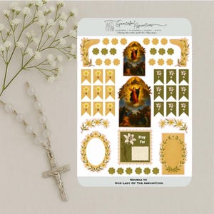 Noveen voor Onze-Lieve-Vrouw van de Assumptie met GRATIS gebedsgids - stickers katholieke noveen