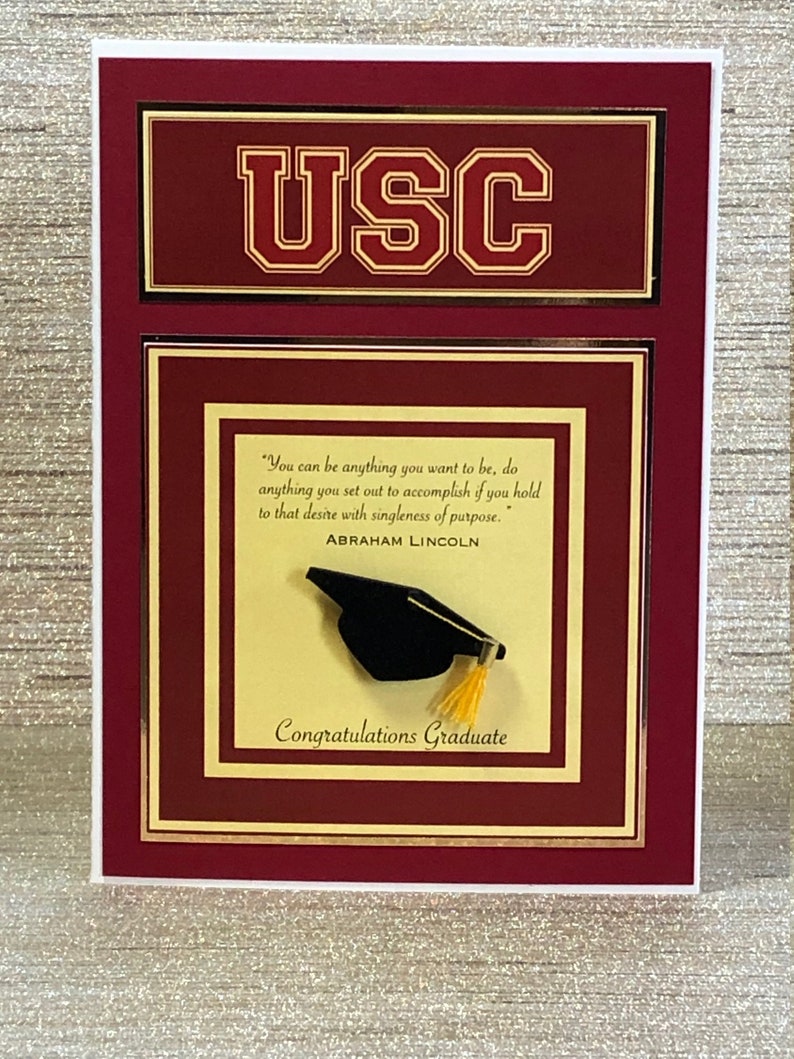 USC Graduation Card USC Graduation Card College Grad Class Etsy