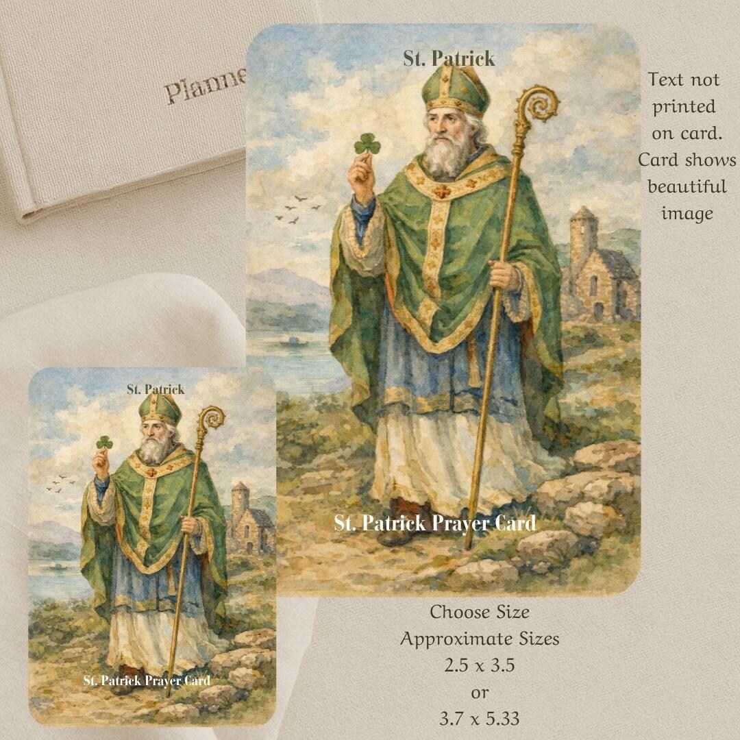 St. Patrick Breastplate Prayer Card (2) | Shortened Catholic Devotion ...