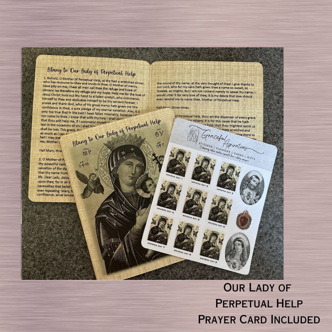Our Lady of Perpetual Help Novena Stickers: Catholic Planner Stickers ...