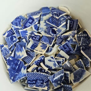 Blue Willow - 1 lb - Mosaic Tile Pieces from Dishware