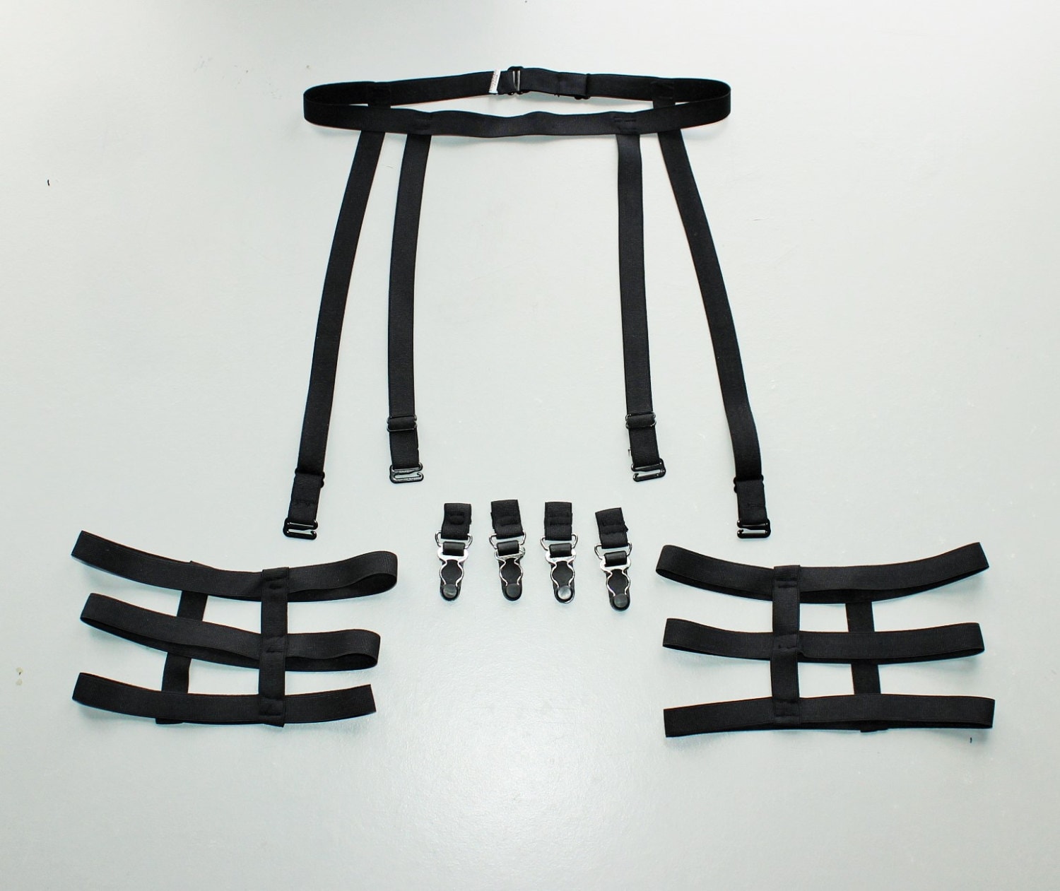 Custom Black Detatchable 3in1 Strappy Thigh Garter Harness