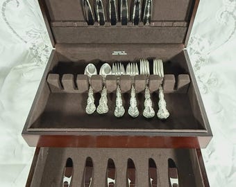 Gorham Strasbourg Sterling Silver Flatware Set Service for 6 - 30 Pieces in Case