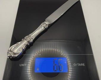 Reed & Barton Sterling Silver Burgundy Dinner Knife 66 Grams Scrap - 9 1/8" Mint