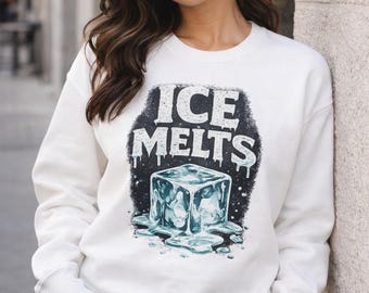 Ice Melts Sweatshirt Unisex,  Women & Men, Climate Change, Global Warming Shirt, Save Earth Shirt, Eco Friendly Crewneck, Activist