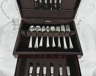 Oneida Damask Rose Sterling Silver Flatware Set Service for 6 - 36 Pieces