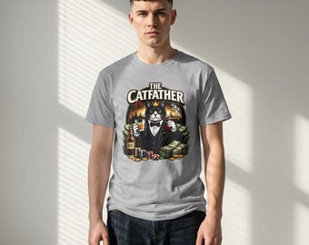 The Cat Father Shirt Funny Cat Dad Tee Minimalist Cat Lover Shirt Trendy Graphic Tee Unisex Humor Shirt Viral Cat Tee