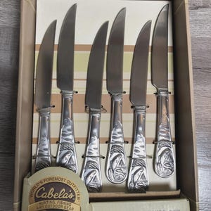 Cambridge - Fish - 6 Steak Knife Set - Stainless Flatware Silverware - New