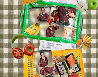 Modello per carrello della spesa Suchi + Chill / Modelli per Instagram / Post per social media / Modello Canva / Influencer