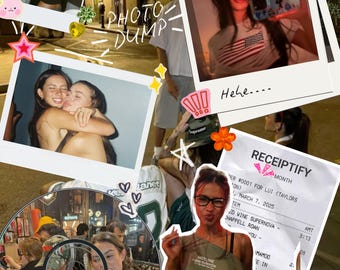 Modelli di album di ritagli PhotoDump / Modelli di Instagram / Post sui social media / Modello Canva / Influencer