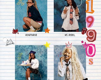1990s/2000s Baby Grad Template | Instagram templates | Social media posts | Canva Template | Influencer | Pinterest