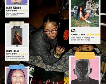 Modello per album di ritagli musicali / Modelli per Instagram / Post per social media / Modello Canva