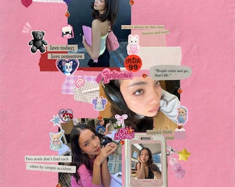 Modello di copertina per diario femminile / Modelli Instagram / Post per social media / Modello Canva / Influencer / Junk