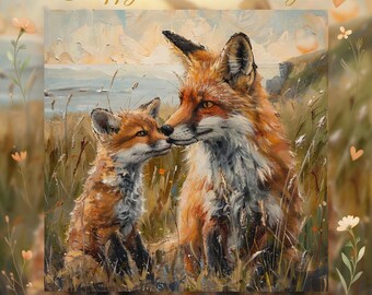 Cape Breton Fox Mother's Day Bundle – Wildlife Art Print, Video, Card, Sticker (Digital Download)