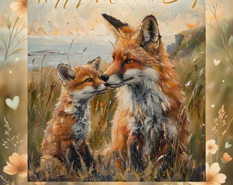 Cape Breton Fox Pair Art – Wildlife Video & Sticker (Digital Download)