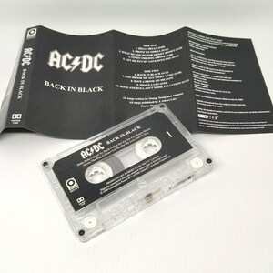 AC/DC Back in Black Cassette Tape – 1980 Hard Rock Classic Album image 3