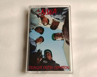 N.W.A – Cinta de casete Straight Outta Compton / Rap de la Costa Oeste 1988 / Coleccionable vintage
