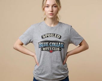 Camiseta del Club de Esposas Obreras Mimadas / Diseño de Ropa de Trabajo Estilo Americana Rústica