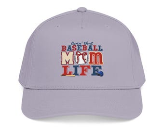 Gorra de béisbol Baseball Mom Life / Letras del equipo vintage, estilo camionero bordado