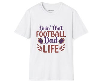 Camiseta "Football Dad Life" / Camiseta ligera de algodón para el día del partido