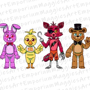 Five Night's at Freddy's 10 Masks Prop Set & 4 BONUS Props / Photo Booth  Printable Photo Booth, Costume or Party Favor 