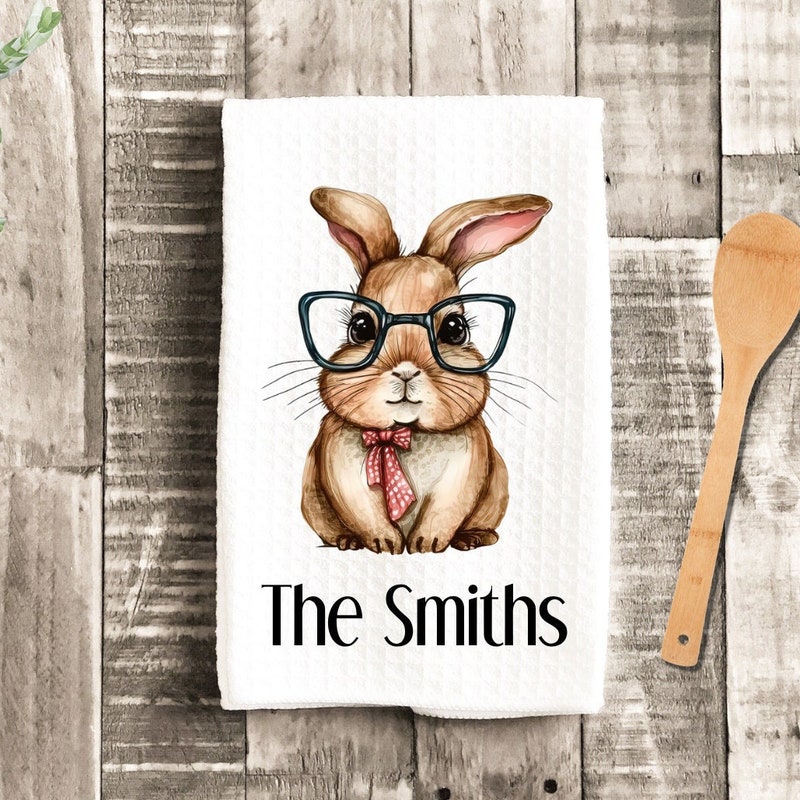 Bunny Tea Towel - Etsy