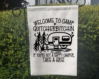 Funny Camping Flag Etsy