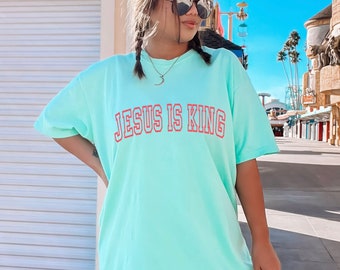 Jesus Is King Christian Tee,  Bible Verse Christian T-shirt, Christian Gift, Gift For Her