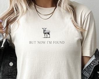 But Now I'm Found Christian T-shirt, Christian Gift, Retro Jesus Tee