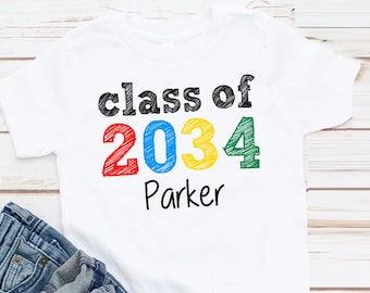 Kids Grow With Me Class of Back to School Class of Personalized Shirt - ANY YEAR