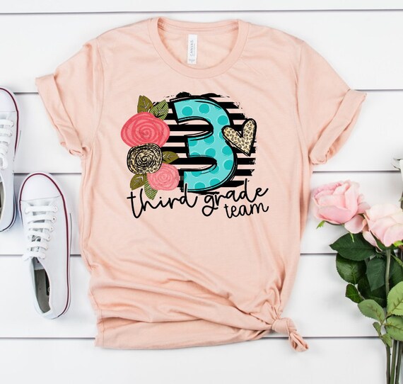 3rd Grade Teacher Team Heart Back To School Teacher Tshirt 3rd Grade Teacher Team Heart Back To School Teacher Tshirt