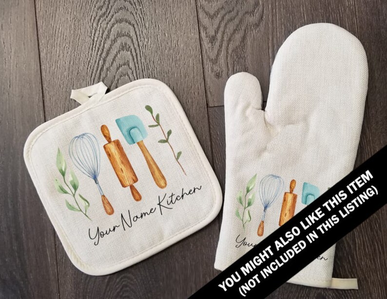 Highland Cow Personalized Dish Towel - Floral Cow Towel Kitchen Decor - New Home Gift Farm Decorations house Decor Towel image 6