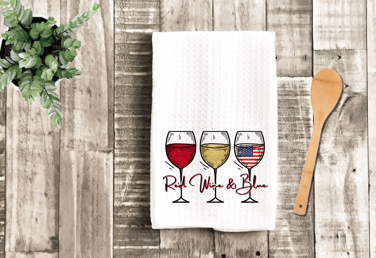 Ivory or White Beer & Wine Dish Towels Bar Home Gift Bartender 
